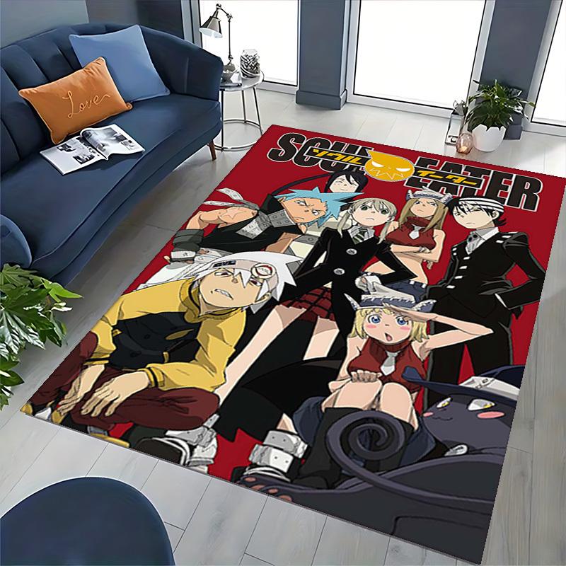 1pc Soul Eater Maka & Soul Anime Cartoon Design Office Chair Mat Non-Slip Carpet for Home Decor, Gaming Room, Living Room, Bedroom, Seasonal Gift.T079