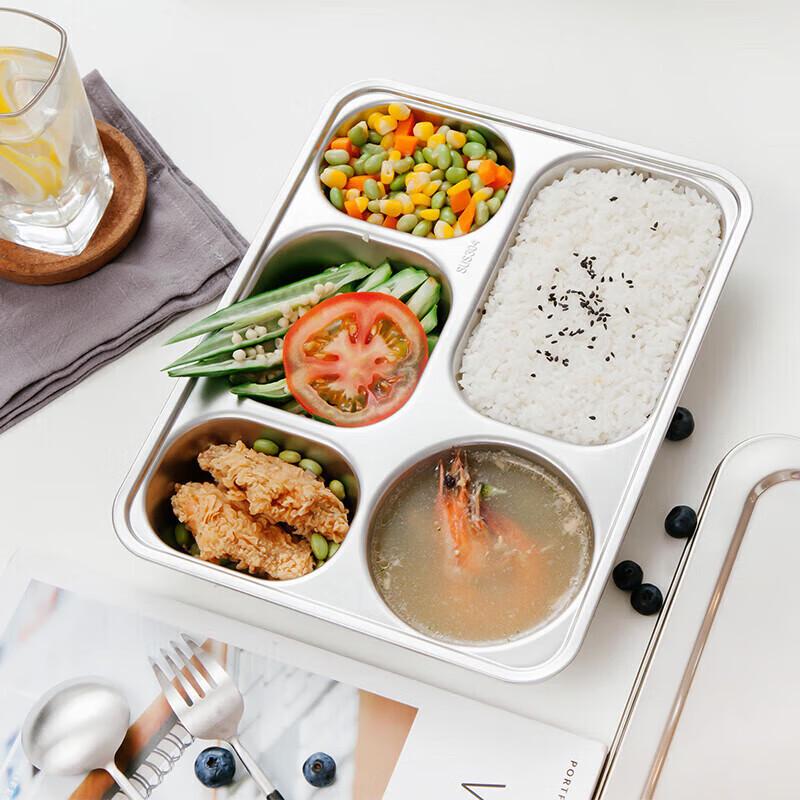 304 Stainless Steel 5-Compartment Lunch Box