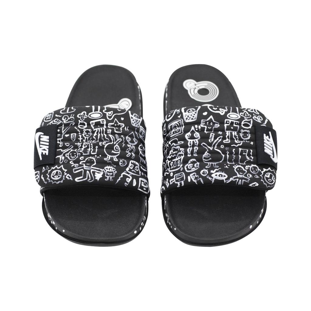 Nike Offcourt Slip Resistant Abrasion Resistant Slide Slipper Unisex Black White DQ9624-001(Team39-AMY233)