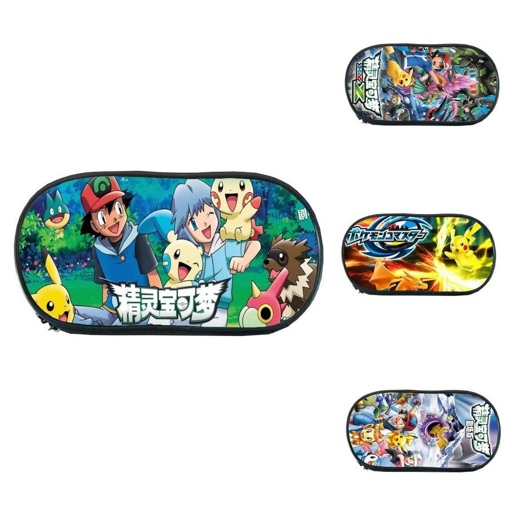 Školní penál s potiskem na téma Pokémon, jednovrstvý, na ukládání psacích potřeb