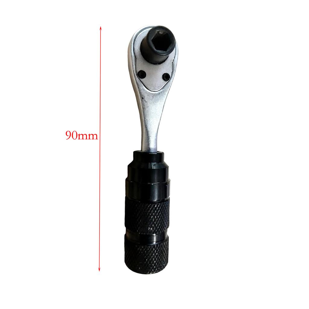4 In 1 Mini Two-way Ratchet Socket Wrench With Non-Slip Grip For 1/4inch Screwdriver Bit Repair Detachable Steel Tool