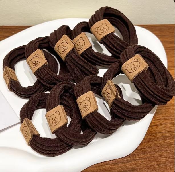 Cute Bear High Elastic Scrunchie High Ponytail Personality Trend Cute Girl Ladies Scrunchie Headband