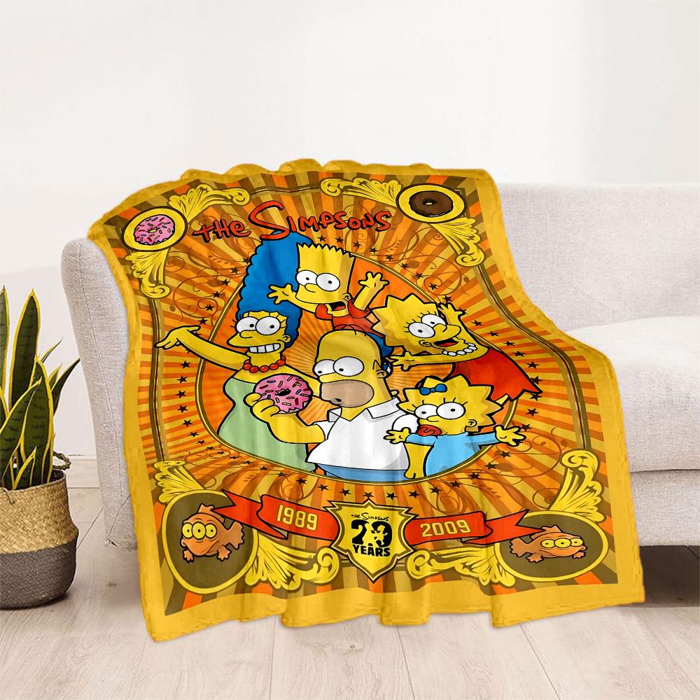 Simpsons Family Adventure Blankets are suitable for living rooms,making them an ideal choice for outdoor travel and gifts.