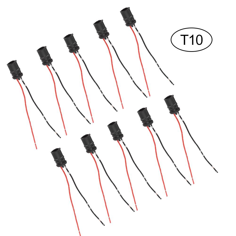 10Pcs Set Soft Male Light Bulb Connector Socket Holder for Car Bikes