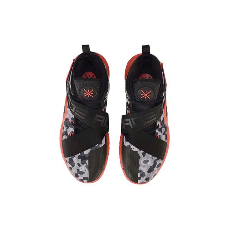 Li Ning All City 7 Wade Series Shock Absorption Anti-Slip Wear-Resistant High-Top Basketball Shoes Men Sneakers Black Red ABAP105-4