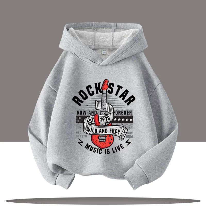 2025 New Style Boys' Sport Shirt Retro Digital Cartoon Print Children's Hooded Coat Girls' Casual Top Autumn/Winter Clothing