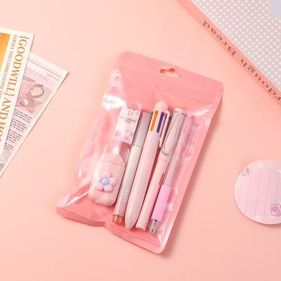 Hochwertiges 6-in-1 Schreibwaren-Set Kit Mehrfarbig 6-Farben Kugelschreiber Bleistift Radiergummi Schulbedarf