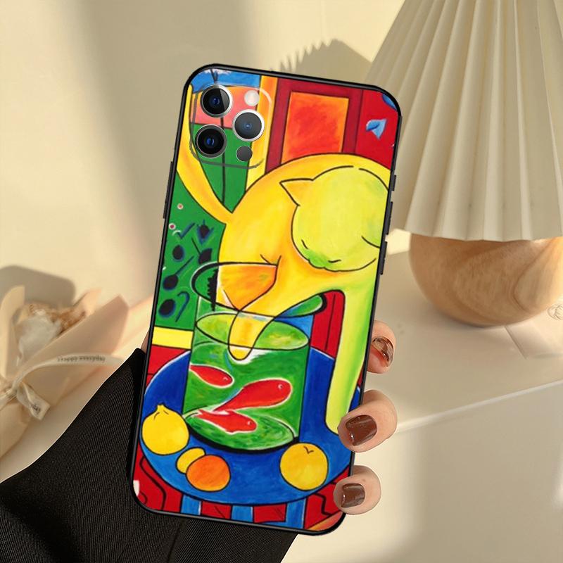 

Henri Matisse Art Painting Phone Case For iPhone 16 14 13 12 11 15 17 Pro Max 13 mini 15 16 Plus 16e 17 Air Cover Funda iPhone 12 mini