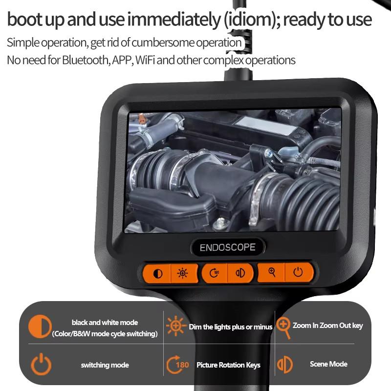 4.3 Inch 1-15m 8mm IP67 200w Waterproof Pipeline Borescope Pixel HD Pipe Inspection Camera Industrial Endoscope Camera