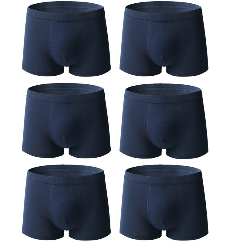 6Pcs Oversized Underwear Men Solid Cotton Boxers Comfort Mid‑Waist Boxer Briefs For Big Guys Daily Wear Panties L XL 2XL 3XL 4XL 5XL 6XL