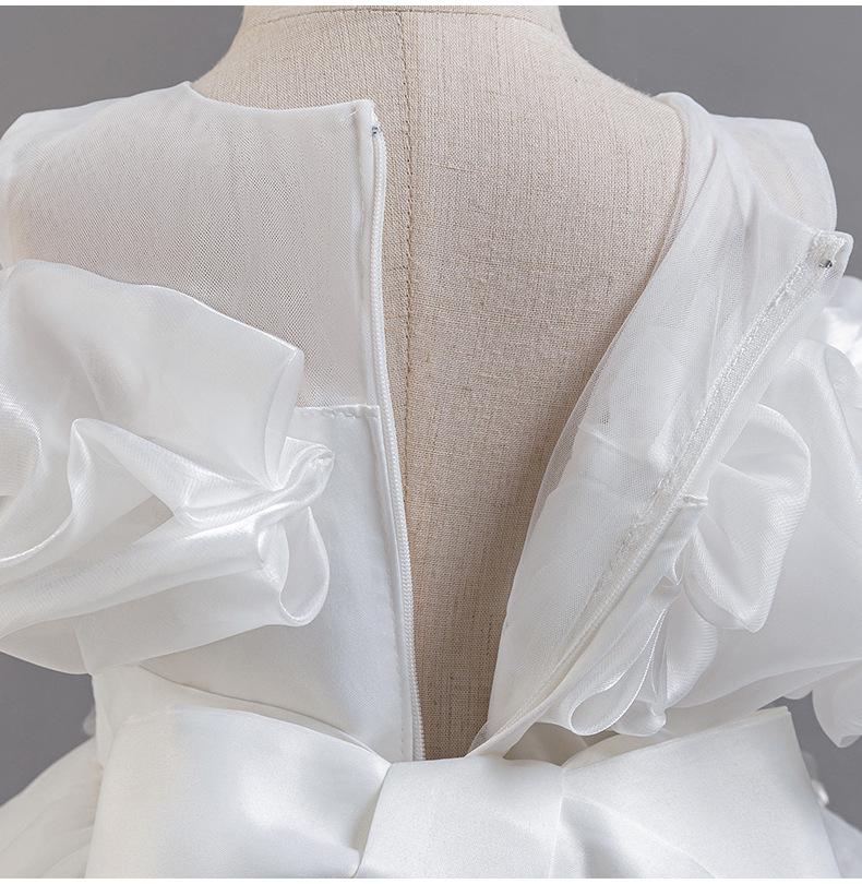 Girls' One-Shoulder Tulle Princess Dress for Weddings, Banquets, and Piano Performances