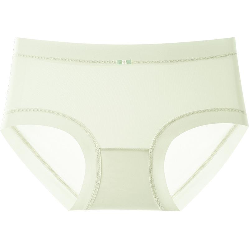Female Summer Thin Style Pure Cotton Ice Silk Cool Feeling 10A Class Antibacterial Extended Crotch Triangle Briefs