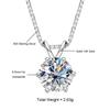 Collier con Pendente Diamante Moissanite 1 Carato Colore D Oro Massiccio 14K Per Donna Con Certificato Gioielleria Fine