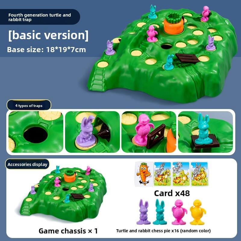 Juego de Mesa Desafío de Trampa para Conejos Para Niños Con Puzzle Multijugador y Diversión Estratégica