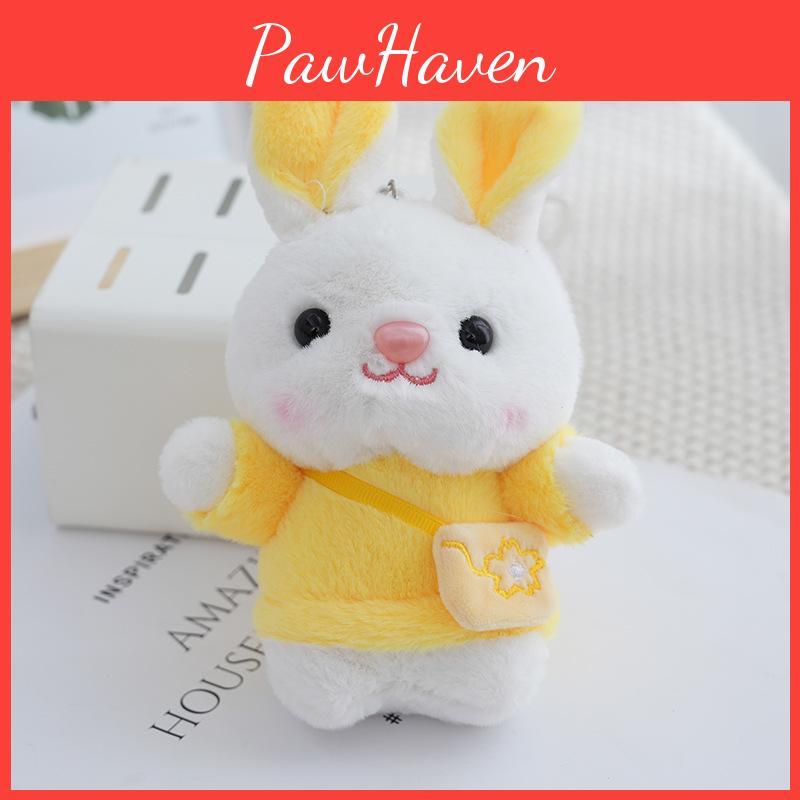 Keychain Cute Rabbit Cartoon Plush Key Ring Girls Backpack Decoration Pendant