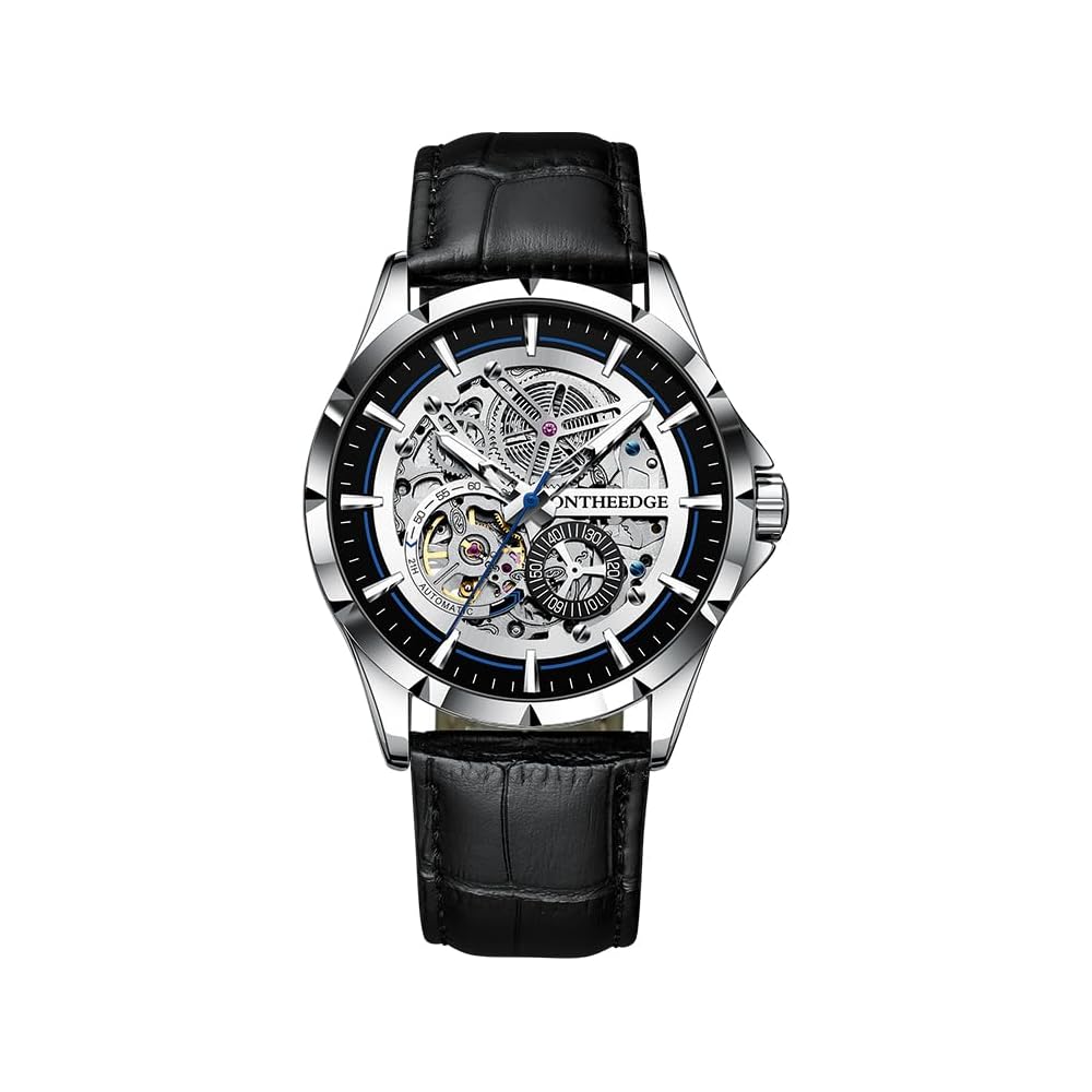 RZY Men s Tourbillon Automatic Skeleton Watch 30M Waterproof Luminous Stainless Steel Band