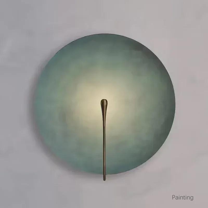 Nordic Creative Universe LED Wall Light Art Disc Light Retro Round Stainless Steel Living Room Interior Decoration Fixtures
