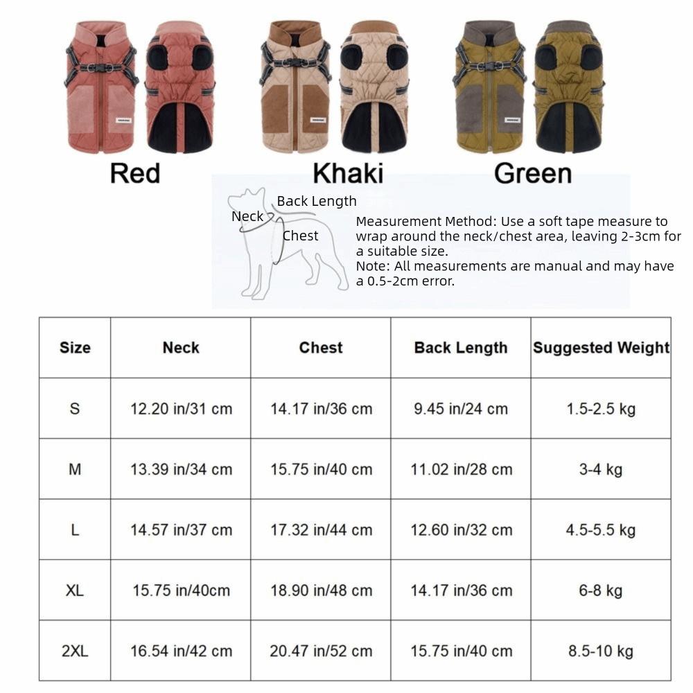 Adjustable Back Winter Dog Jacket Thickened Pet Down Coat Fashion Fleece Pet Coat  Snow Activities