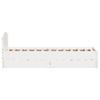 Solid Wood Bed without Mattress White 75x190 cm Pine Wood