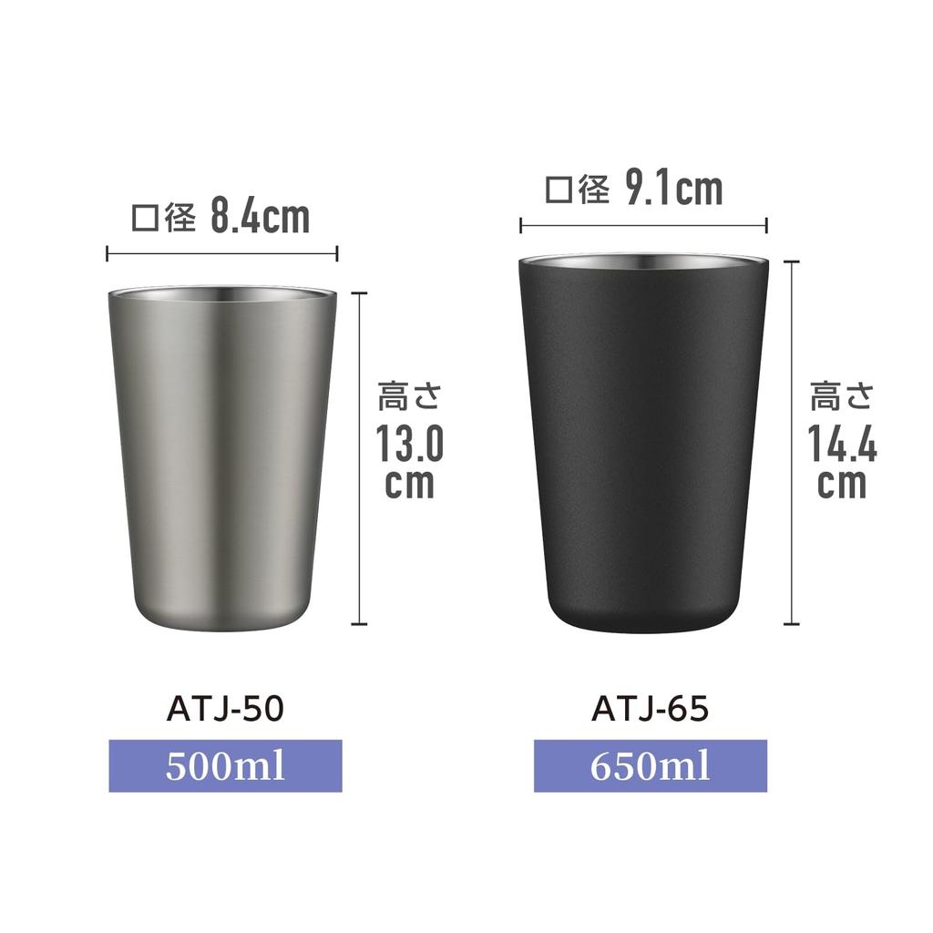 Thermos Industry Peacock Chuhai Home Izakaya Insulated Inner Black The-peacock (ATJ-65 B) Tumbler, Series, 650ml, Bottle, Long-Lasting Carbonation,