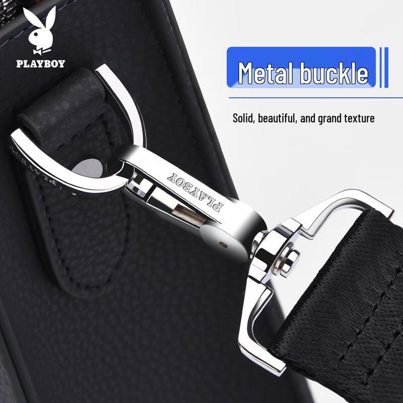 PLAYBOY Men's Leather Business Laptop Messenger Bag