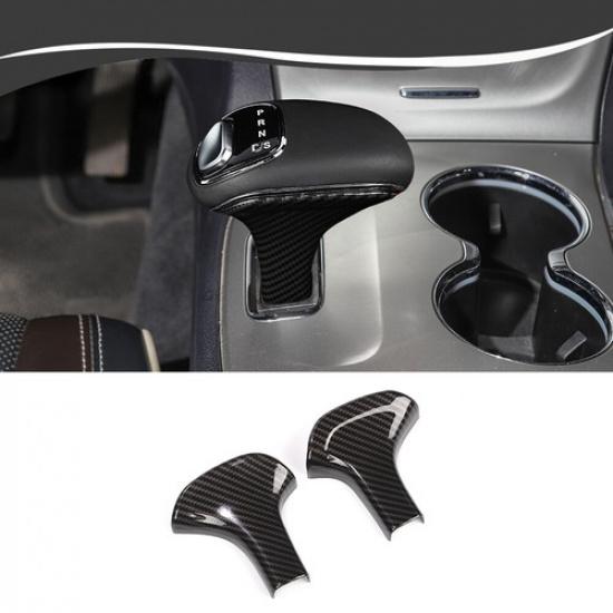 Carbon Fiber Gear Shift Head Cover Trim Decor for Jeep Grand Cherokee 2014-2015