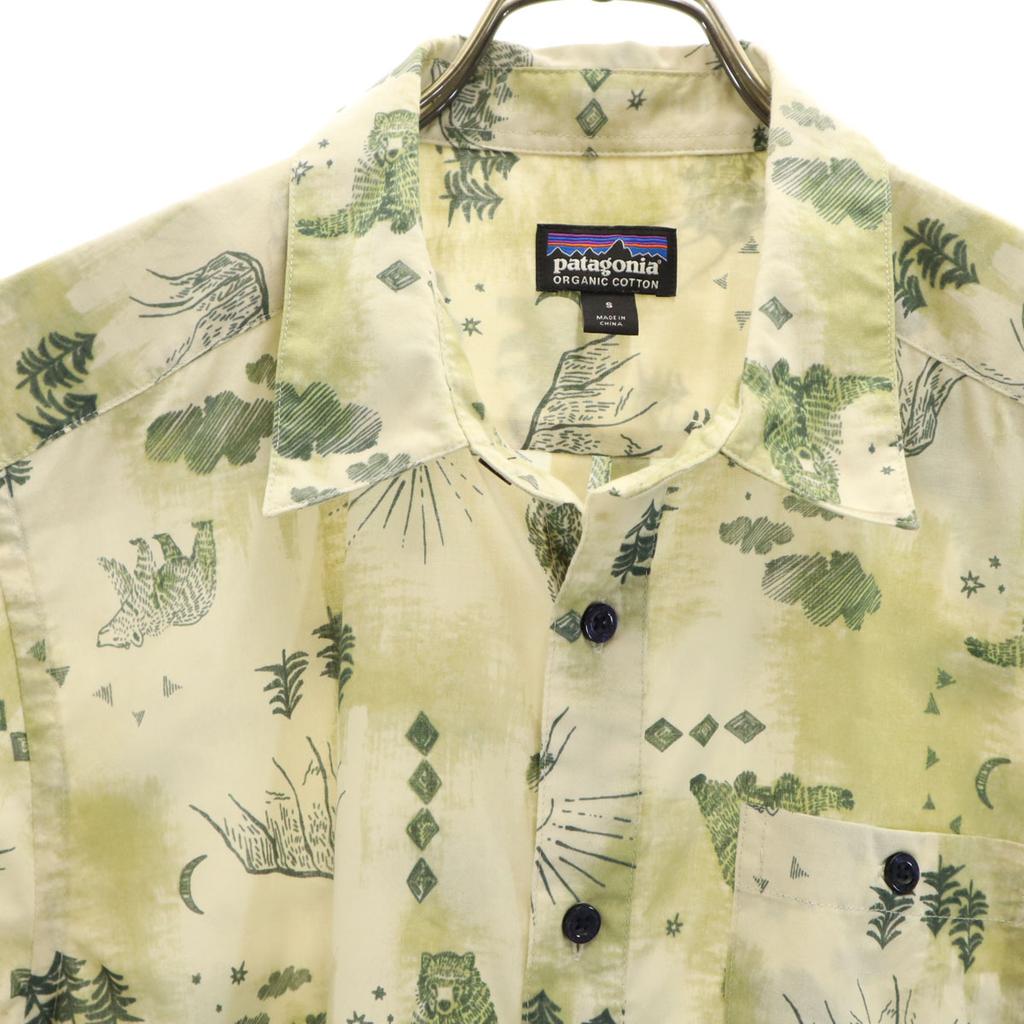 Patagonia Bear Pattern Short Sleeve Go To Shirt S Outdoor 52691SP18 Men's Used