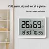 Ultra-thin Wall-mounted Magnet Clock with Thermometer and Hygrometer