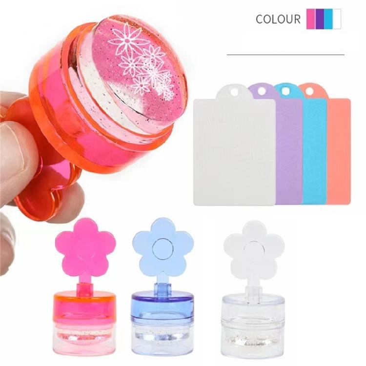 French Transparent Jelly Nail Art Stamper Polish Print Silicone Stamping Tools