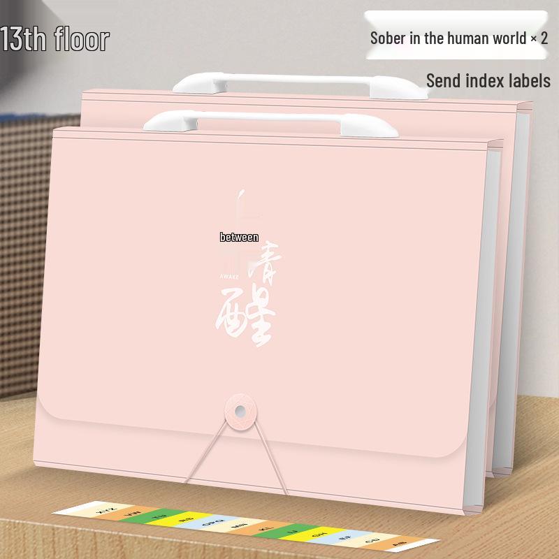 Multi-layer A4 Accordion File Bag for High School Students