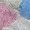 Shimmering Wave Point Pleated Fabric Iridescent Soft Net Fabric DIY Hanfu Wedding Dress Formal Dress Skirt Fabric