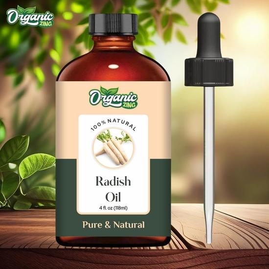 Organic Zing Radish (Cucurbita) Oil | Pure & Natural Essential Oil for Massage, Skincare & Haircare - 118ml/3.99fl Oz