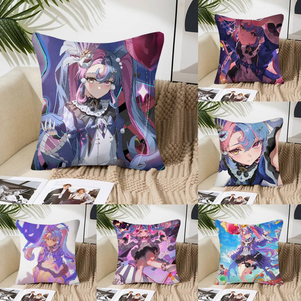 ROCCIA Anime Game W-Wuthering Waves Pillow Case Fashion Square Pillowcase Bedroom Sofa Room Ins Decoration Leisure