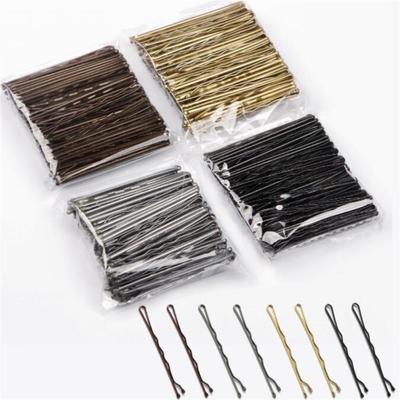 50 Unidades/Bolsa 5 6 7cm Horquillas para el Cabello en Forma de U de Aleación Pinzas Onduladas para el Cabello Pasadores Metálicos Sencillos Pasadores Herramienta para Peinado de Novia Horquillas