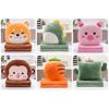 Cute Plush Pillow Quilt Hand Warmer Dual-Use Cushion Folding Blanket Car Office Sofa Cushion Quilt  Couch Pillow Good