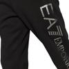 Emporio Armani EA7 Logo Print Elastic Waist Mid-Rise Tapered Knit Sports Pants Men bottoms Black 8NPPB5-PJ07Z-1205