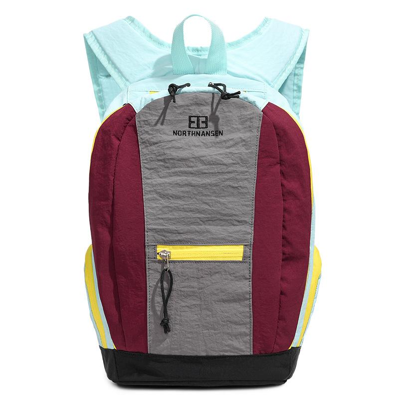 Outdoor Lightweight Contrast Backpack Drawstring Corset Large Capacity Travel Backpack