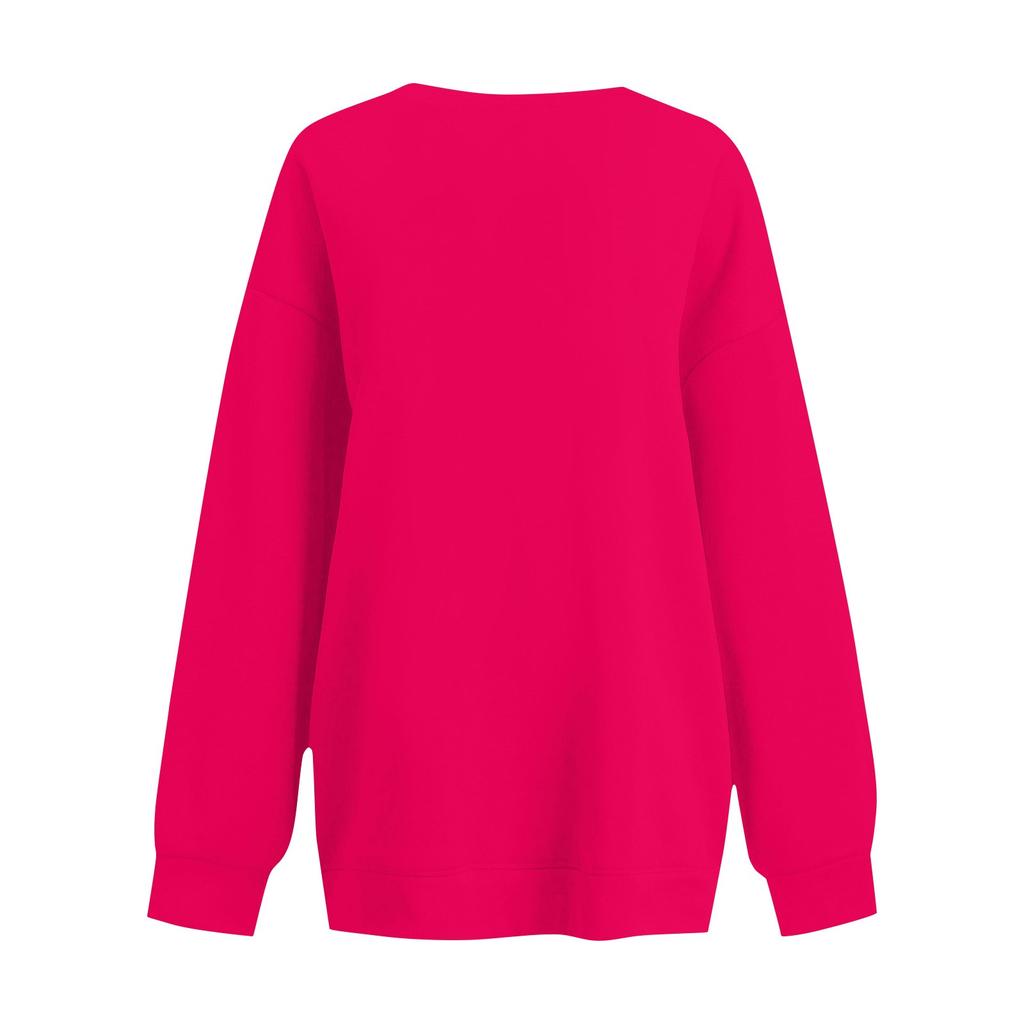 Women's And Winter Round Neck Long Sleeve Top Small Printed Casual Sweater