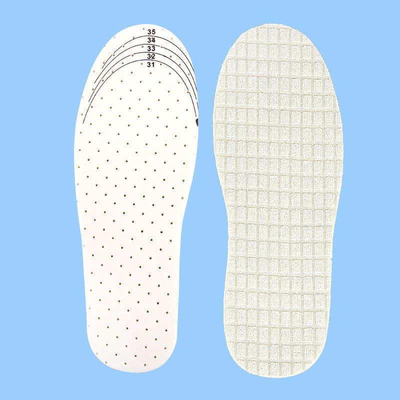 Children s Shock-Absorbing Gel Insoles: Soft, Breathable, Sweat-Absorbing Terry Cloth. Cut-to-Fit Design for Sports. Light Beige