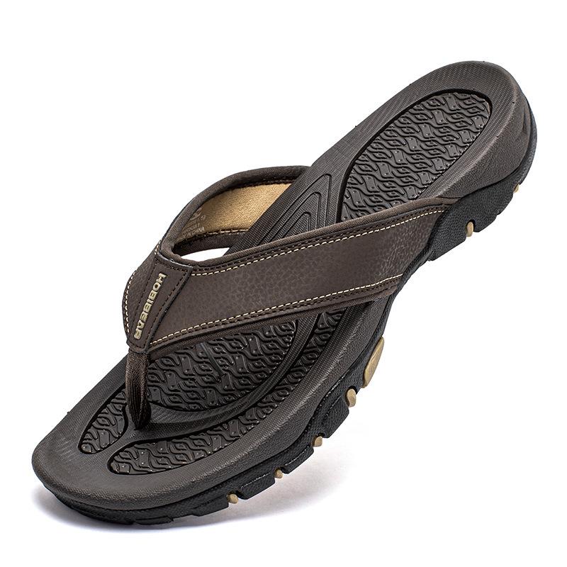 HOBIBEAR Herren Sommer-Flip-Flops mit Fußgewölbeunterstützung und dicker Sohle für den Außenbereich, Strand oder Zuhause.