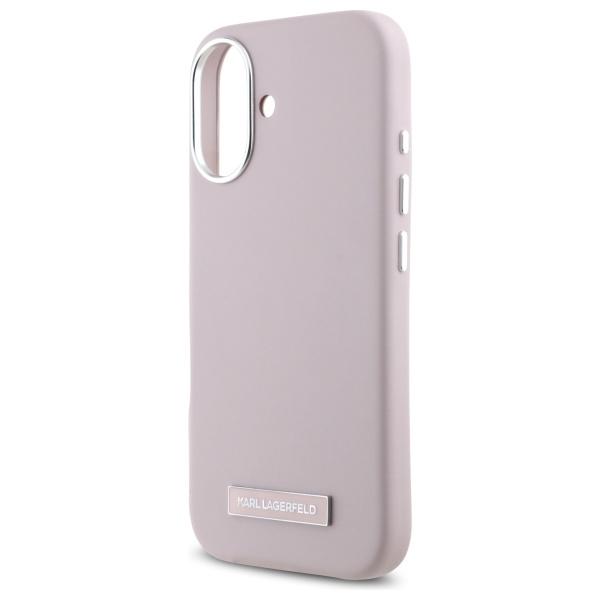Karl Lagerfeld Klhmp16Spgmsrpp Iphone16 6.1 Różowy/Pink Hardcase Fw Metal Plate Magsafe