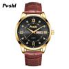 POSHI Men's Business Quartz Watch Fashion Glow-in-the-dark Waterproof Double Calendar Watch for Women