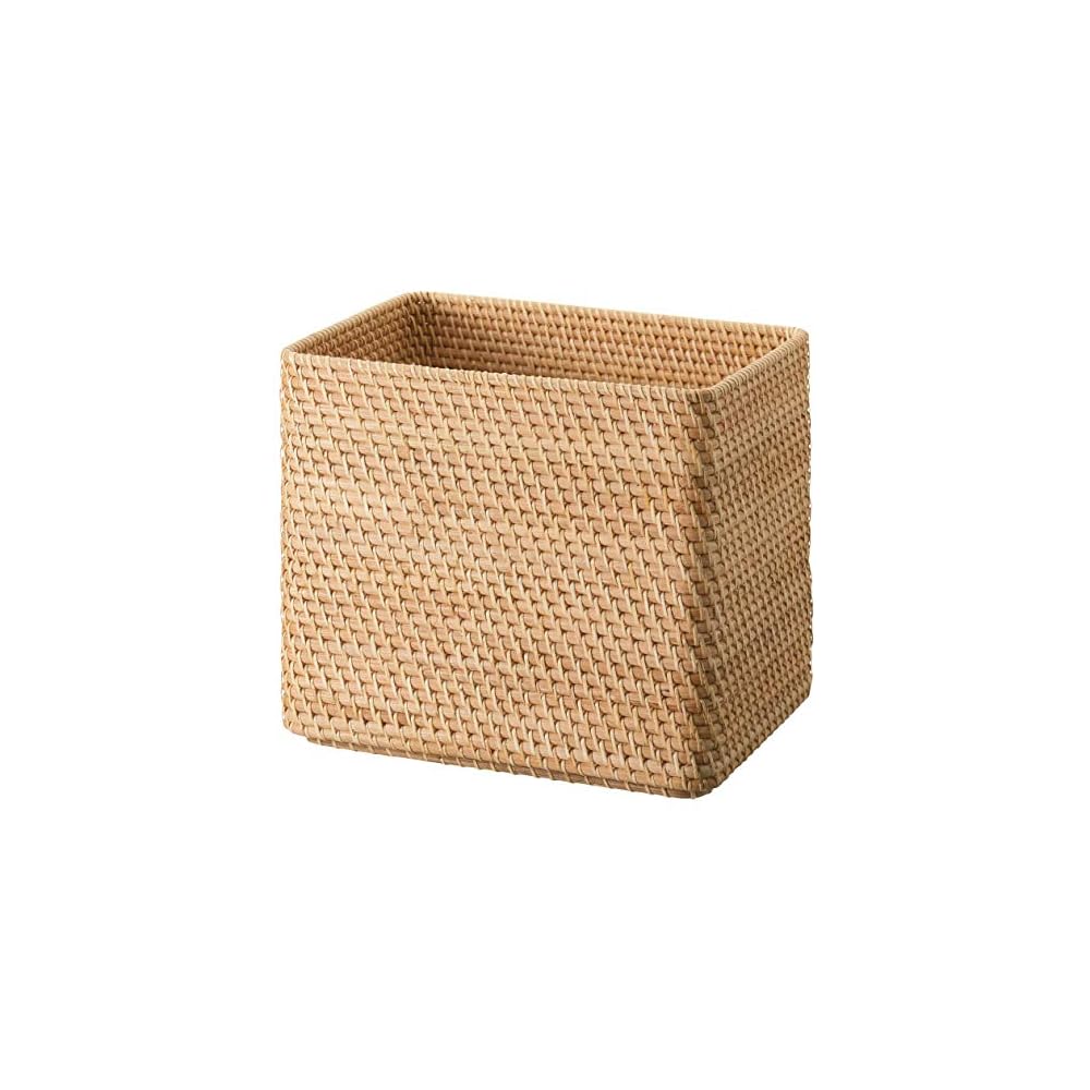 MUJI Stackable Rattan Rectangular Basket, Extra Large, V-shaped, Approx. W36 X D26 X H31cm,