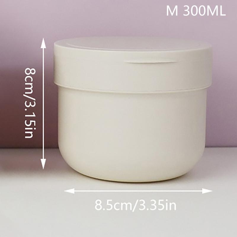 

1Pcs 300/400Ml Refillable Makeup Remover Jar With Spoon Plastic Empty Makeup Jar Pot Travel Face Cream Lotion Cosmetic Container M