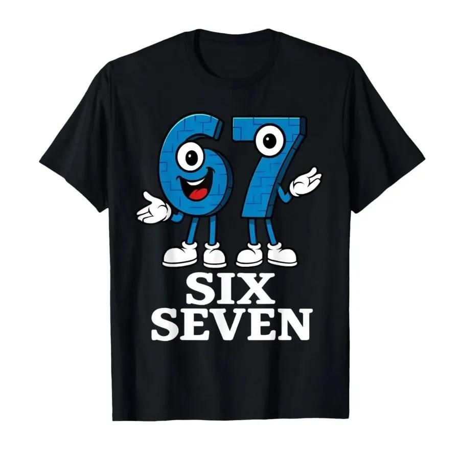 67 Six Seven Funny Italian Brainrot Gaming Meme Tshirt Unisex Unisex Oversized Y2k Short Sleeve Street Hip Hop Streetwear Clothing