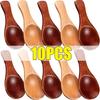 10/1PCS Mini Wooden Spoon Short Handle Kitchen Wood Spoons Spice Condiment Sugar Coffee Honey Scoops Home Kitchen Accessories4