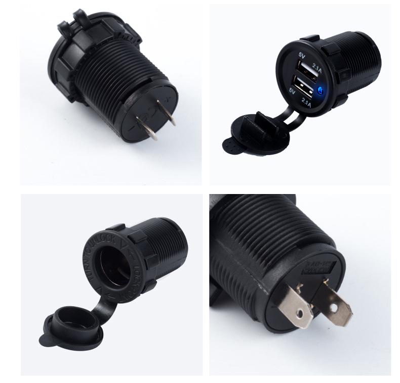 Dual USB Car Charger for Vehicles & Boats (12-24V)