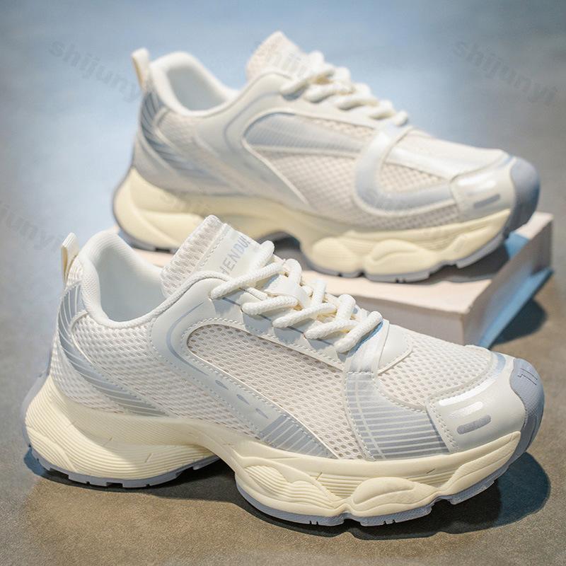 Fashion Men's Vulcanized Shoes 2025 Spring Autumn New Breathable Comfortable Non Slip Platform Sneakers Fashion Cross Tied Casual Shoes