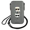 Etui für iPhone 12 Karl Lagerfeld Saffiano Grau