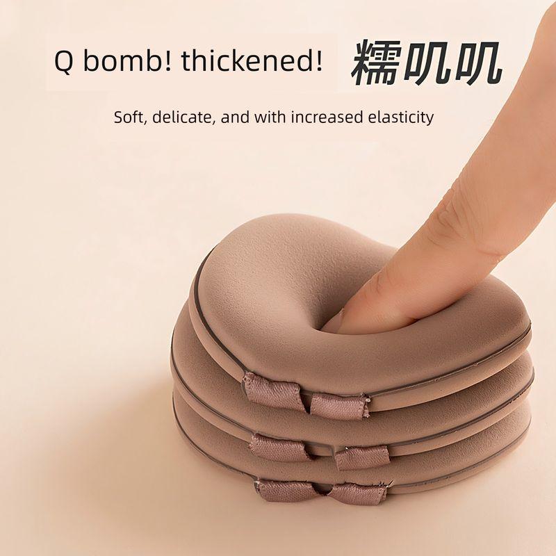 Thickened Soft Double-Sided Available Cushion Powder Puff Smear-Proof Makeup Wet and Dry Makeup Sponge Liquid Foundation BB Cream Special